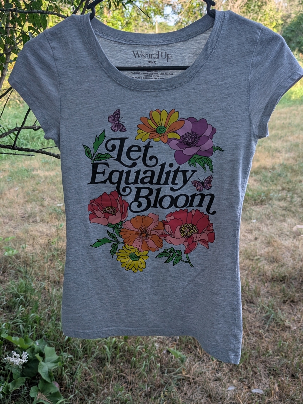 "Let Equality Bloom" Graphic Tee - Gray